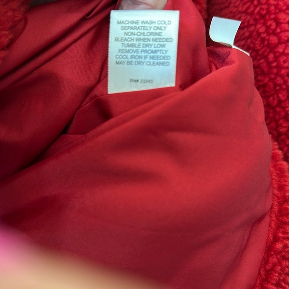 NWT New York & Company Red Double Breasted Sherpa Jacket - Picture 9 of 14